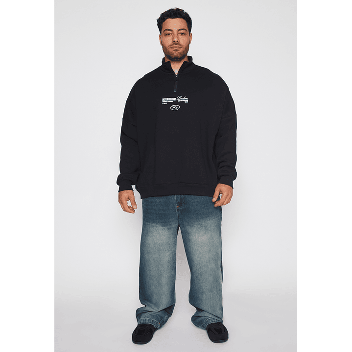 Polerón Espalda Hombre Negro Familyshop 2