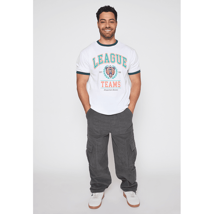 Polera College Team Hombre Blanco Familyshop 2