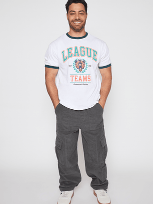 Polera College Team Hombre Blanco Familyshop