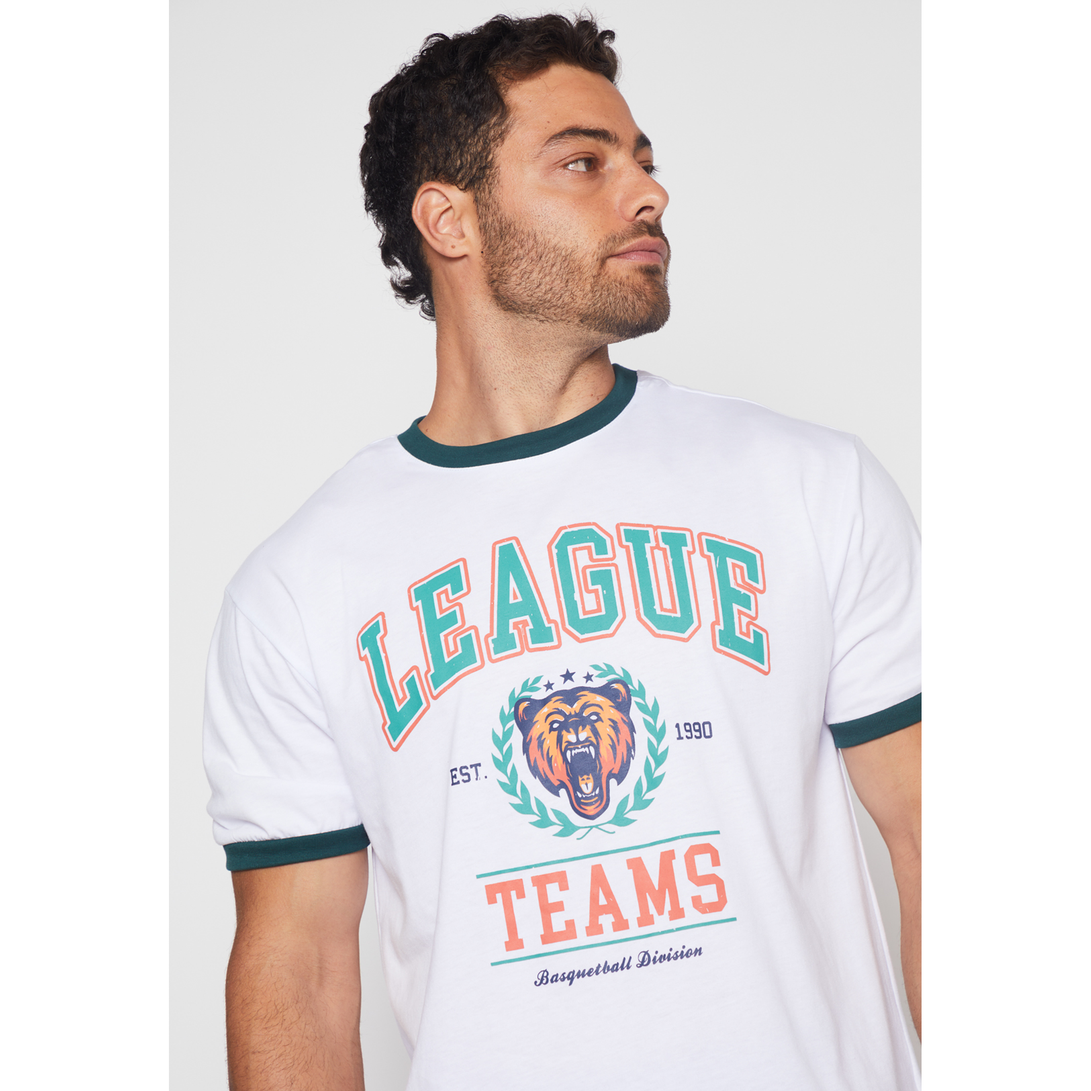 Polera College Team Hombre Blanco Familyshop 4