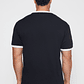Polera College Contraste Hombre Negro Familyshop - Miniatura 3