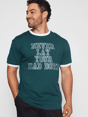 Polera College Hombre Verde Familyshop