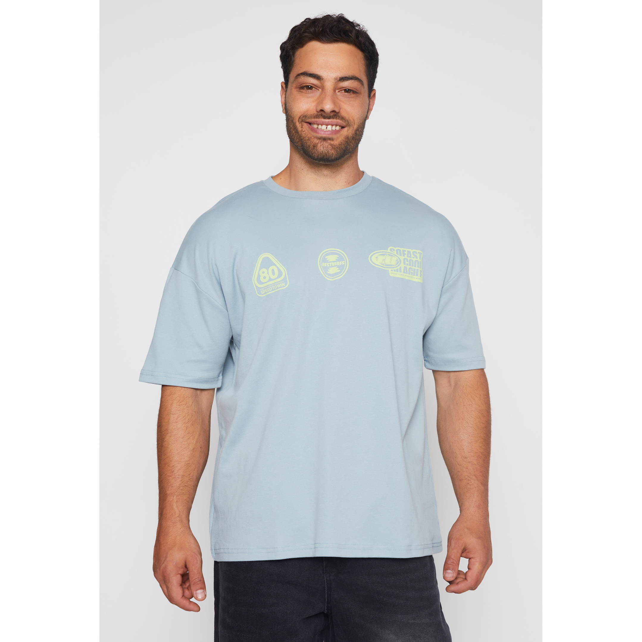 Polera Track Hombre Celeste Familyshop 1