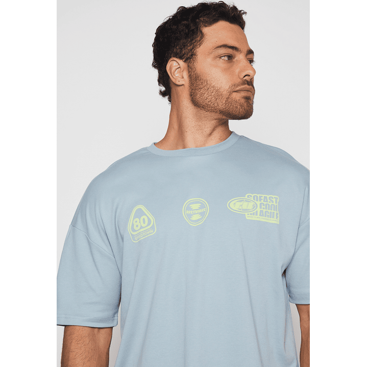 Polera Track Hombre Celeste Familyshop 3