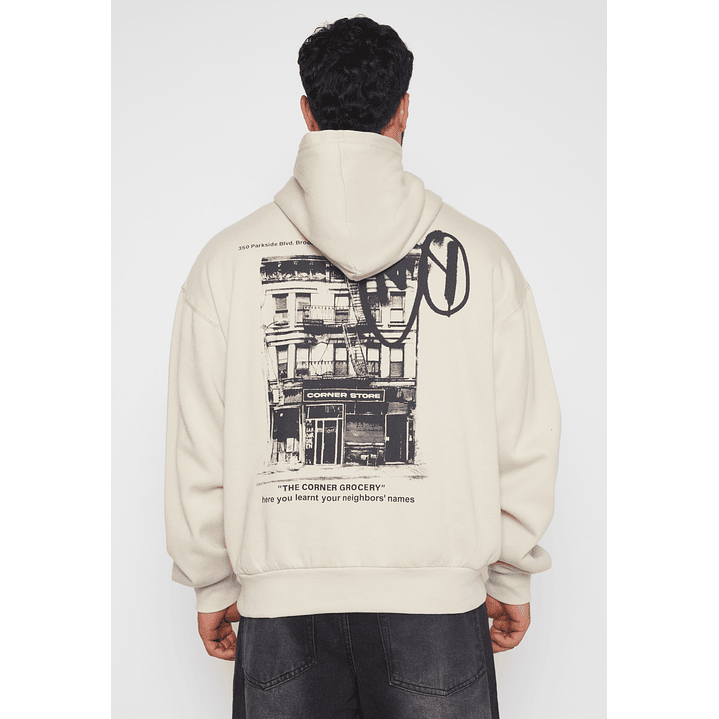 Polerón Graffiti Hombre Beige Familyshop 4