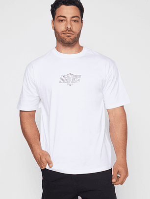 Polera Night Sky Hombre Blanco Familyshop
