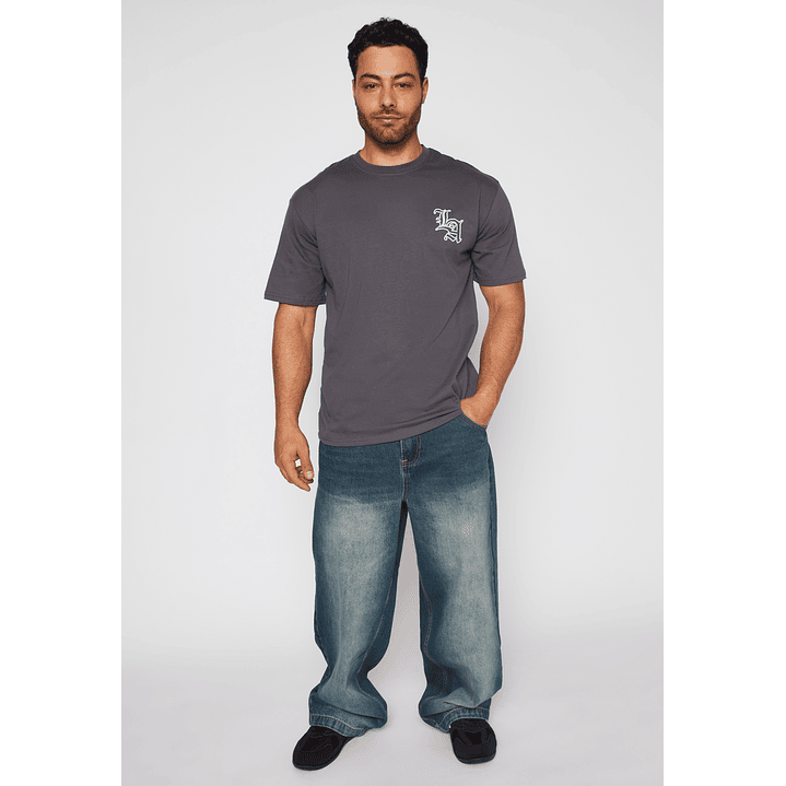 Polera Los Ángeles  Relax Hombre Gris Familyshop 2