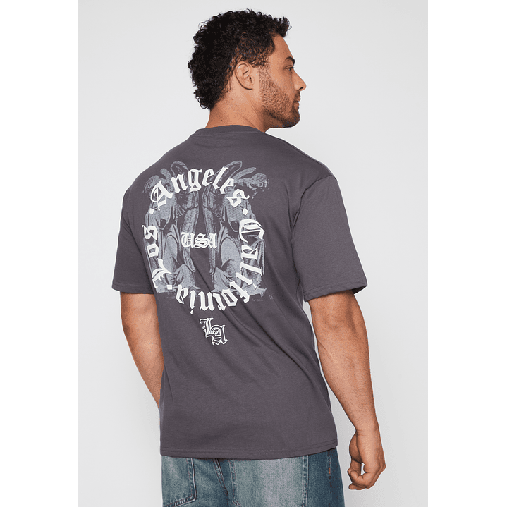 Polera Los Ángeles  Relax Hombre Gris Familyshop 3