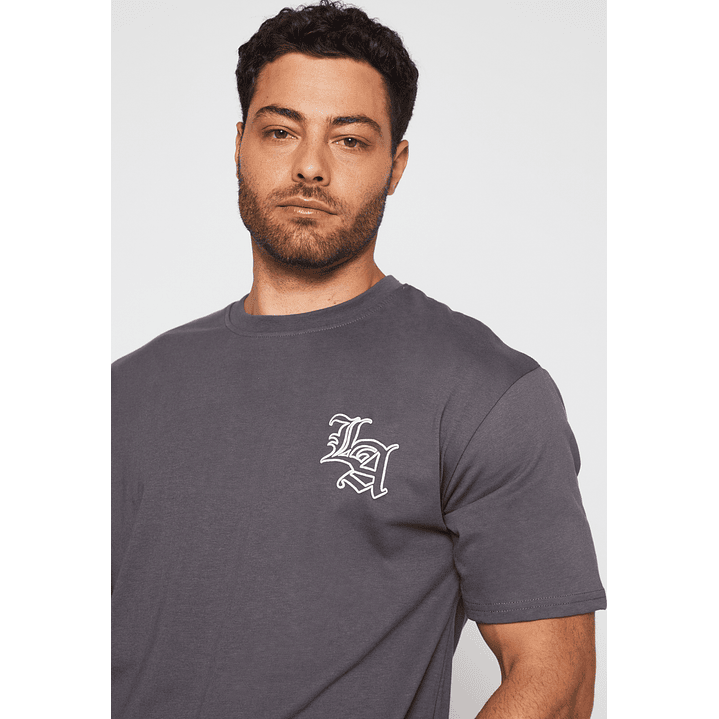 Polera Los Ángeles  Relax Hombre Gris Familyshop 4