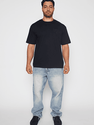 Polera Longhorns Hombre Negro Familyshop