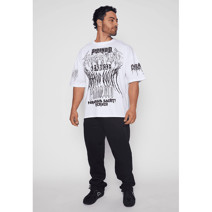 Polera Oversize Hombre Blanco Familyshop 2