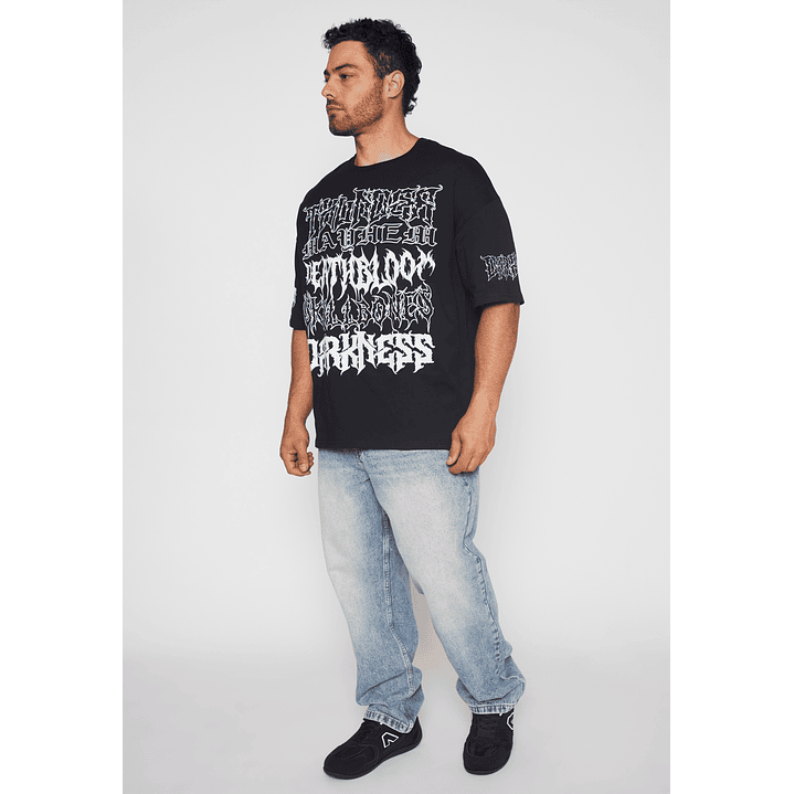 Polera Oversize Death Hombre Negro Familyshop 2