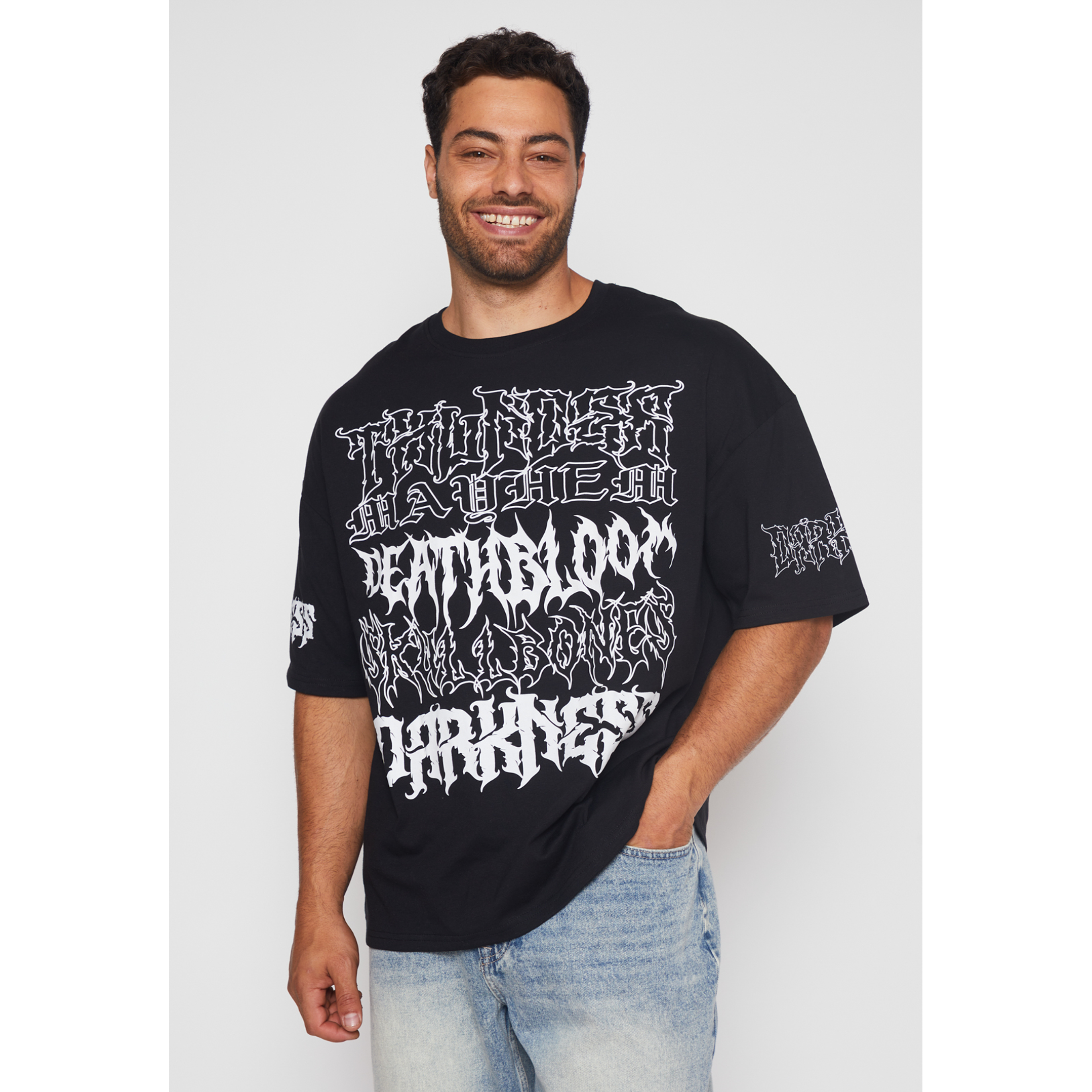 Polera Oversize Death Hombre Negro Familyshop 1