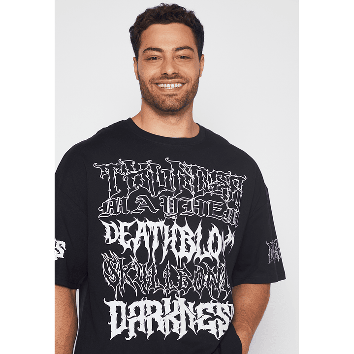 Polera Oversize Death Hombre Negro Familyshop 4