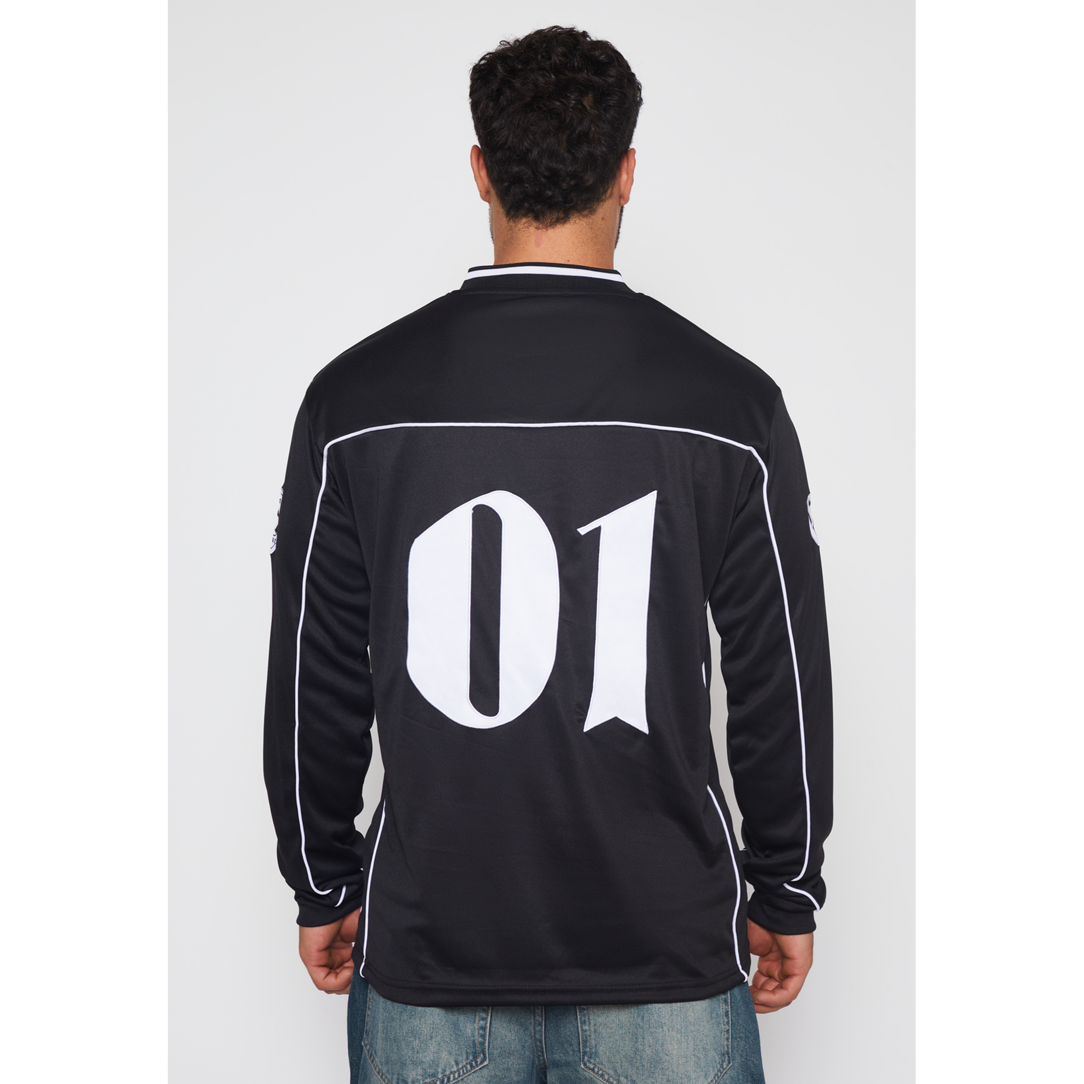 Polera Deportiva Cuello Hombre Negro Familyshop 3