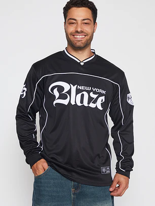 Polera Deportiva Cuello Hombre Negro Familyshop