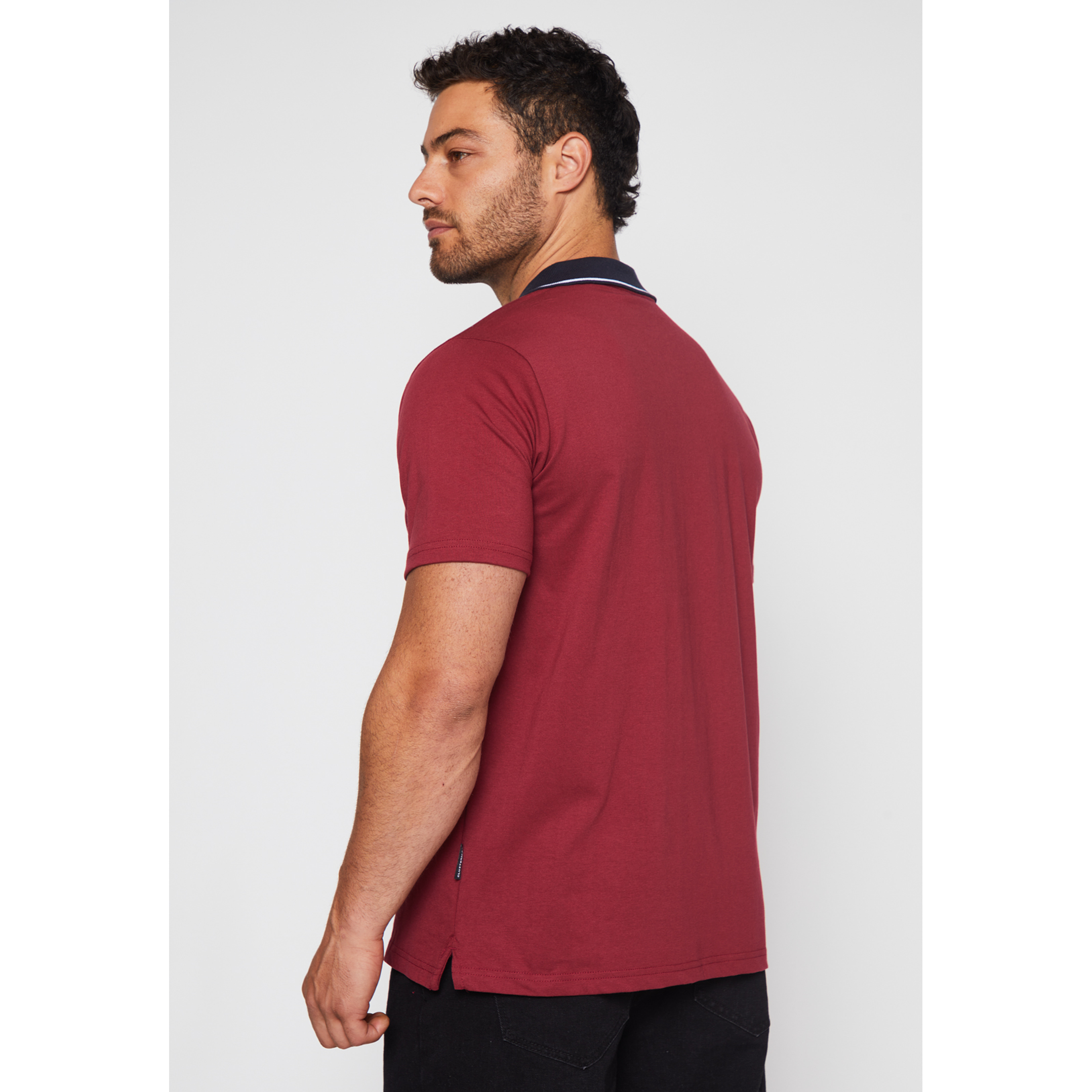 Polera Jersey Hombre Burdeo Familyshop 3