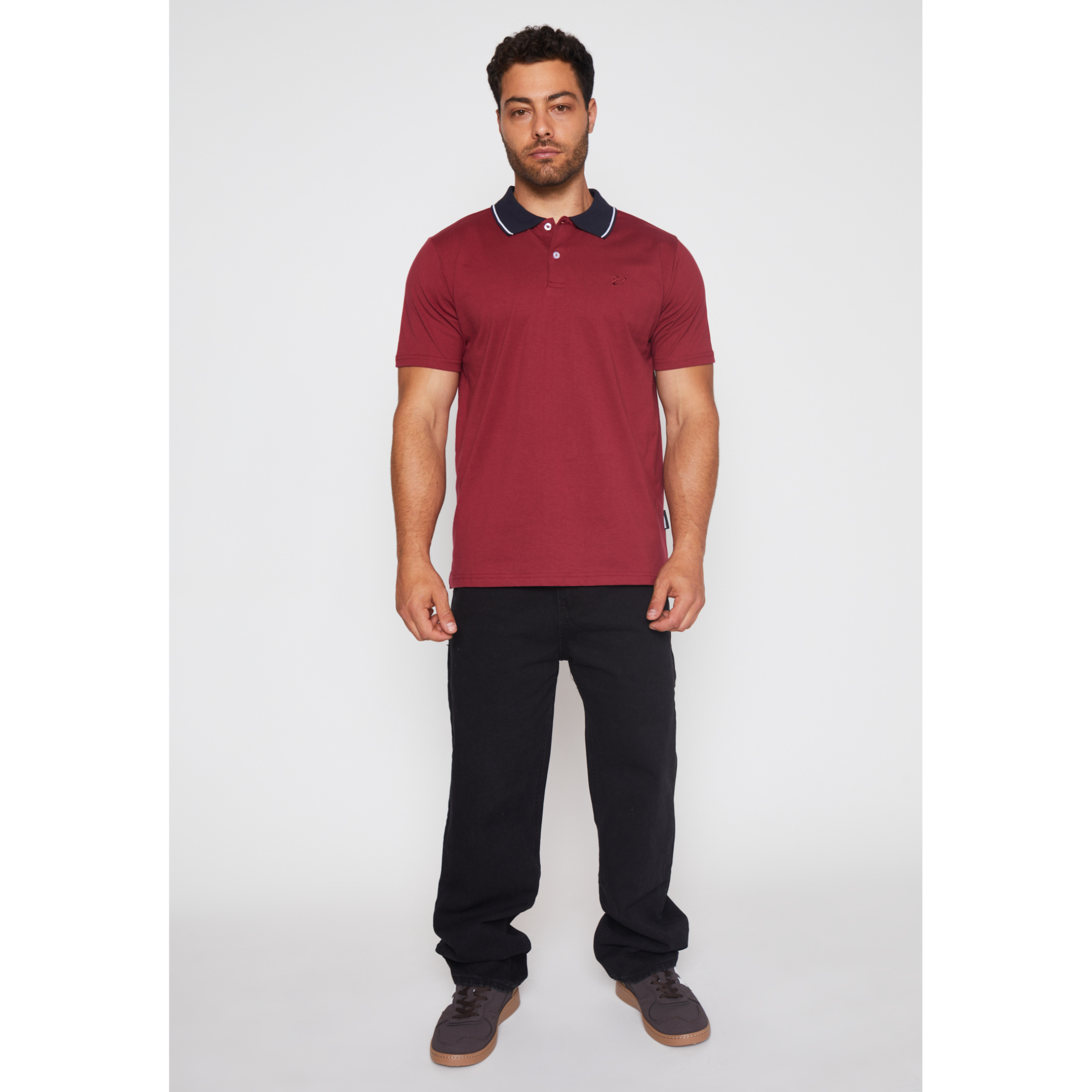 Polera Jersey Hombre Burdeo Familyshop 2