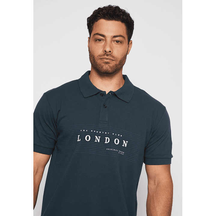 Polera Bordado London Hombre Gris Familyshop 4