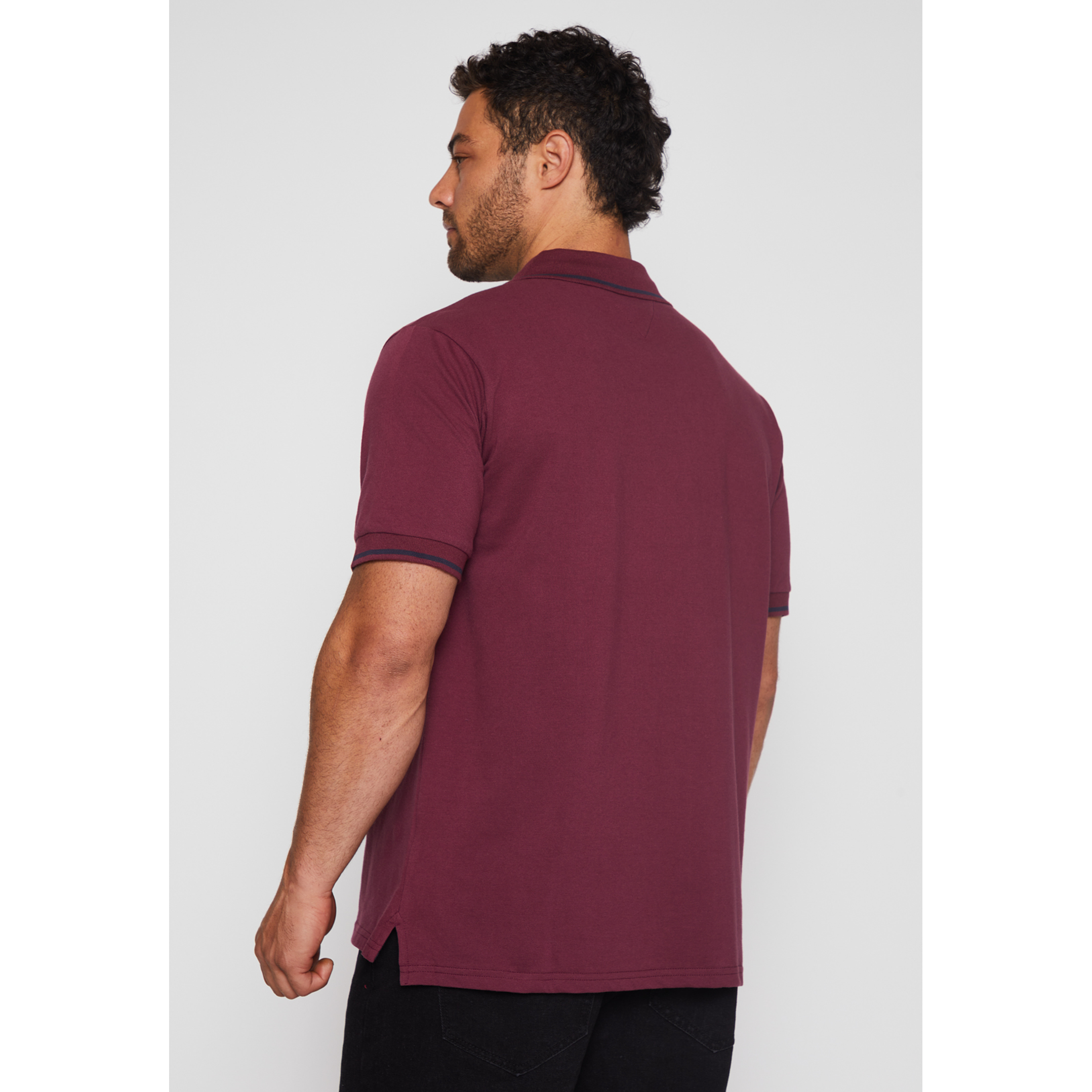 Polera Bordado Hombre Burdeo Familyshop 3