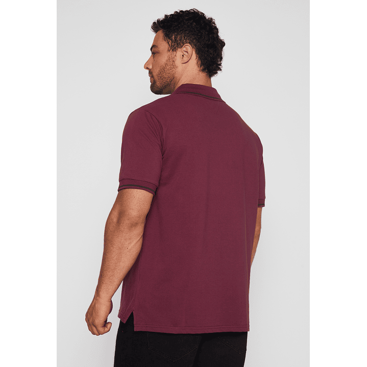 Polera Bordado Hombre Burdeo Familyshop 3