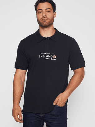Polera Bordado England Hombre Negro Familyshop
