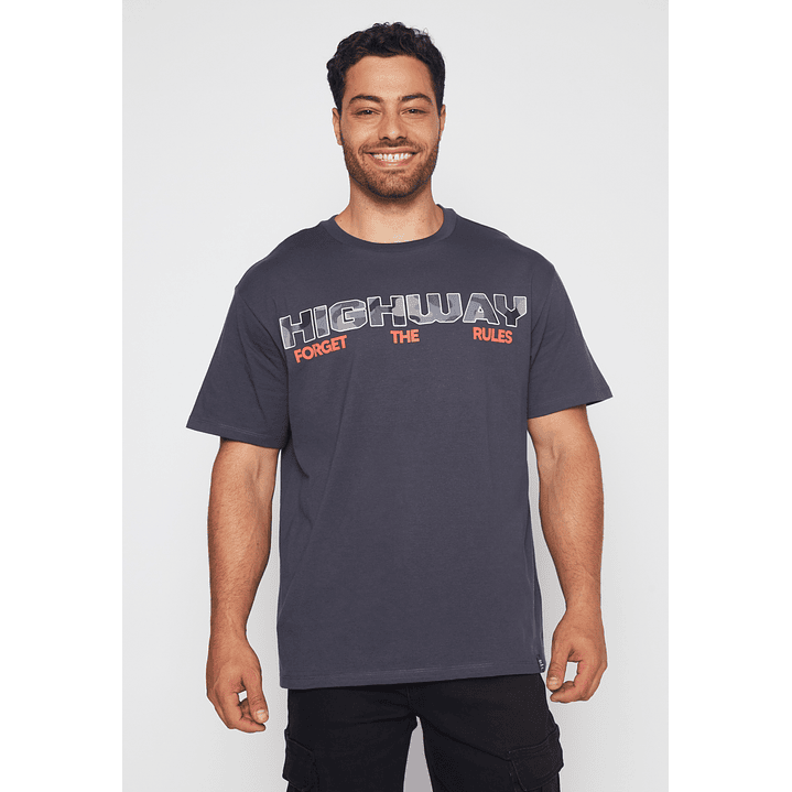 Polera Highway Hombre Gris Familyshop 1
