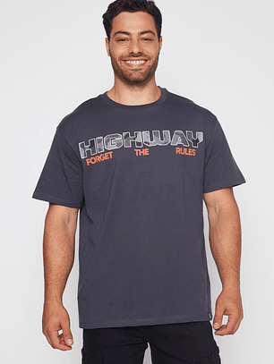 Polera Highway Hombre Gris Familyshop