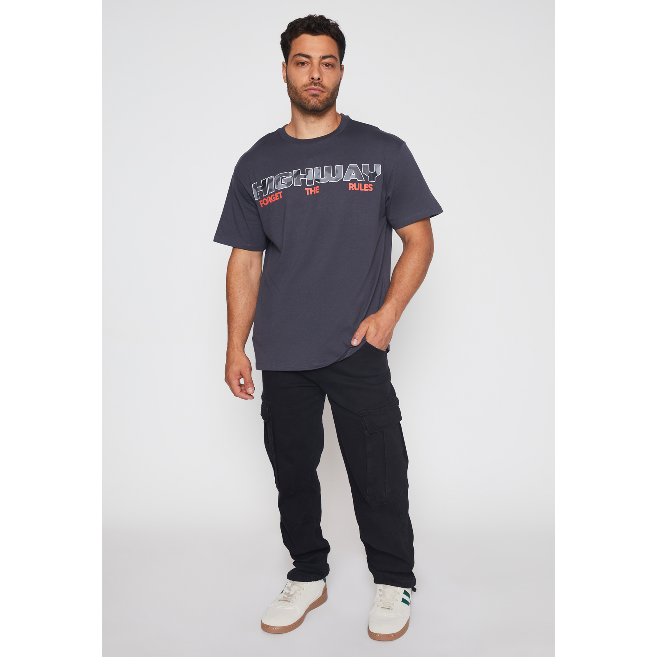 Polera Highway Hombre Gris Familyshop 2