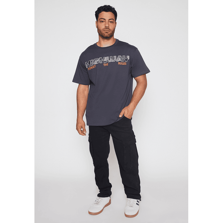 Polera Highway Hombre Gris Familyshop 2