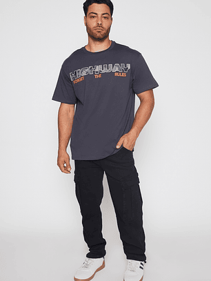Polera Highway Hombre Gris Familyshop