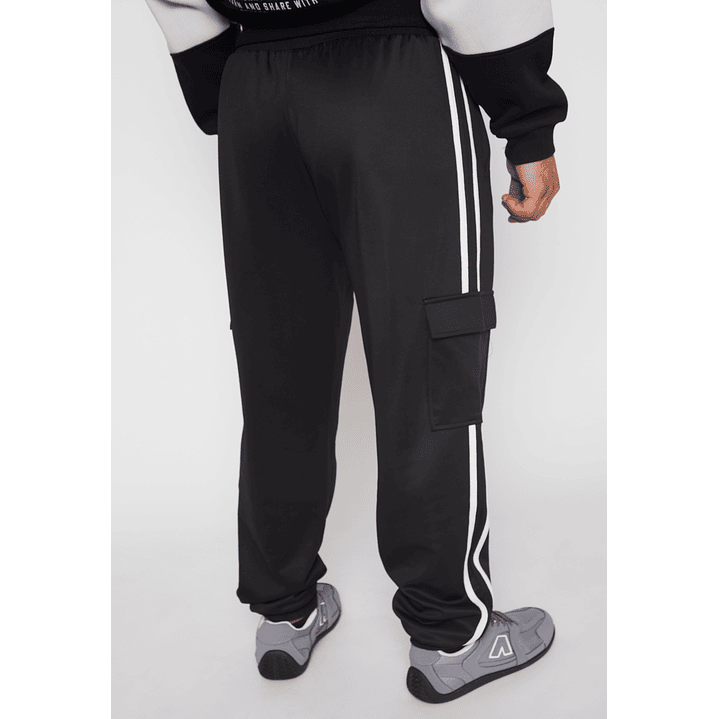 Pantalón Buzo Cargo Costado Hombre Negro Familyshop 3