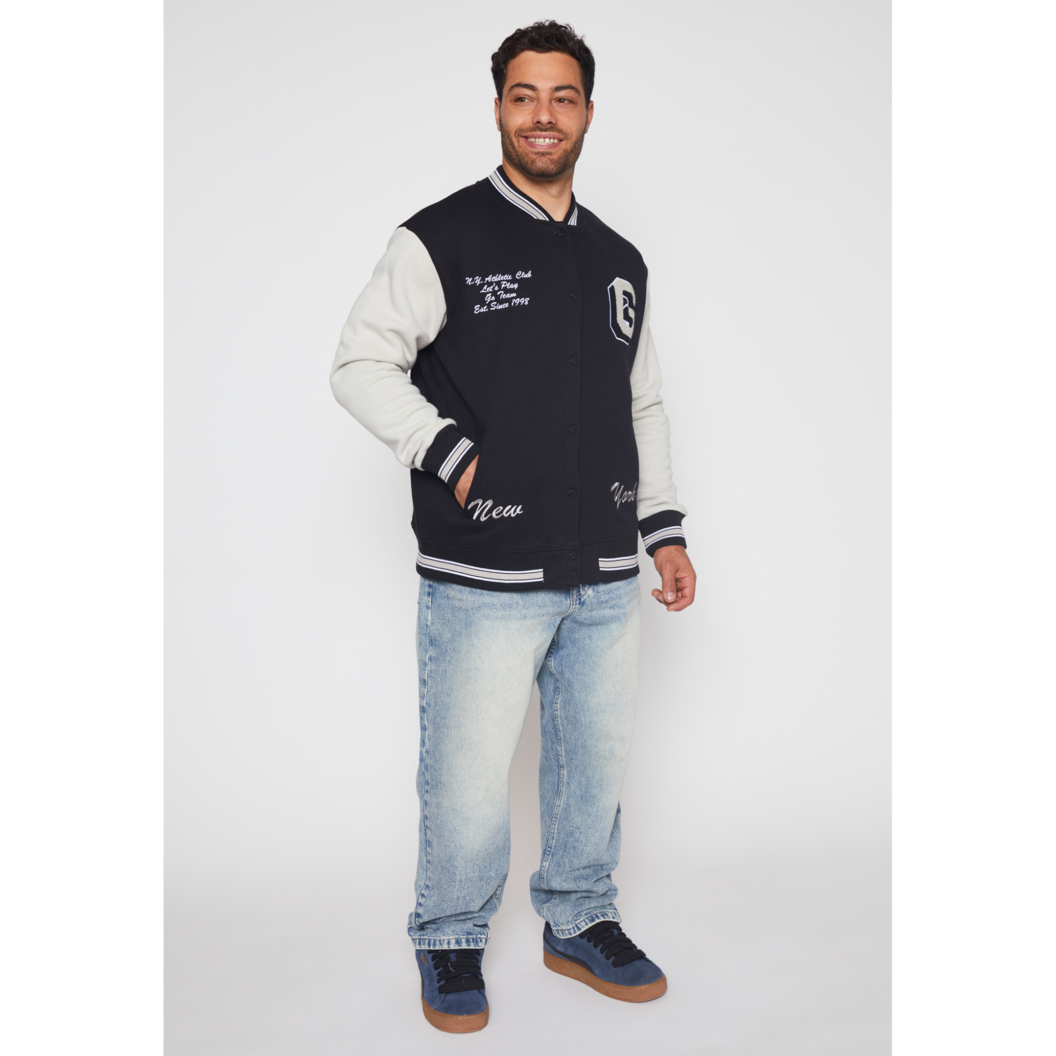 Chaqueta Franela Hombre Negro Familyshop 2