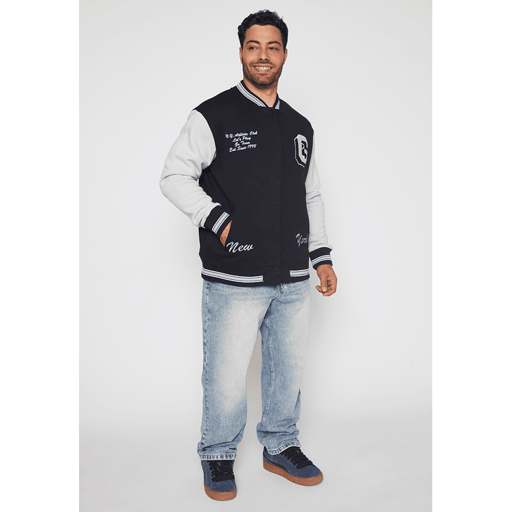 Chaqueta Franela Hombre Negro Familyshop 2