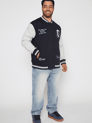 Chaqueta Franela Hombre Negro Familyshop