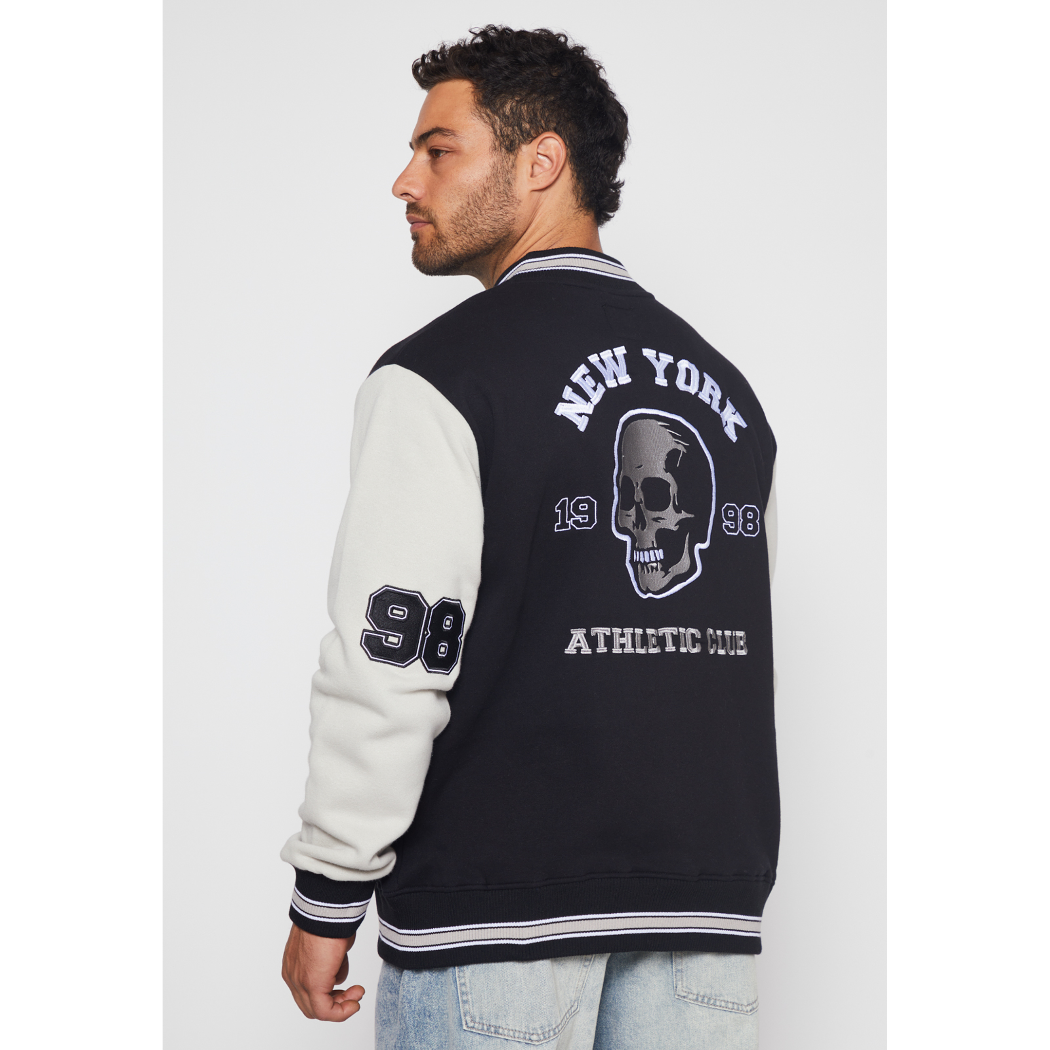 Chaqueta Franela Hombre Negro Familyshop 3