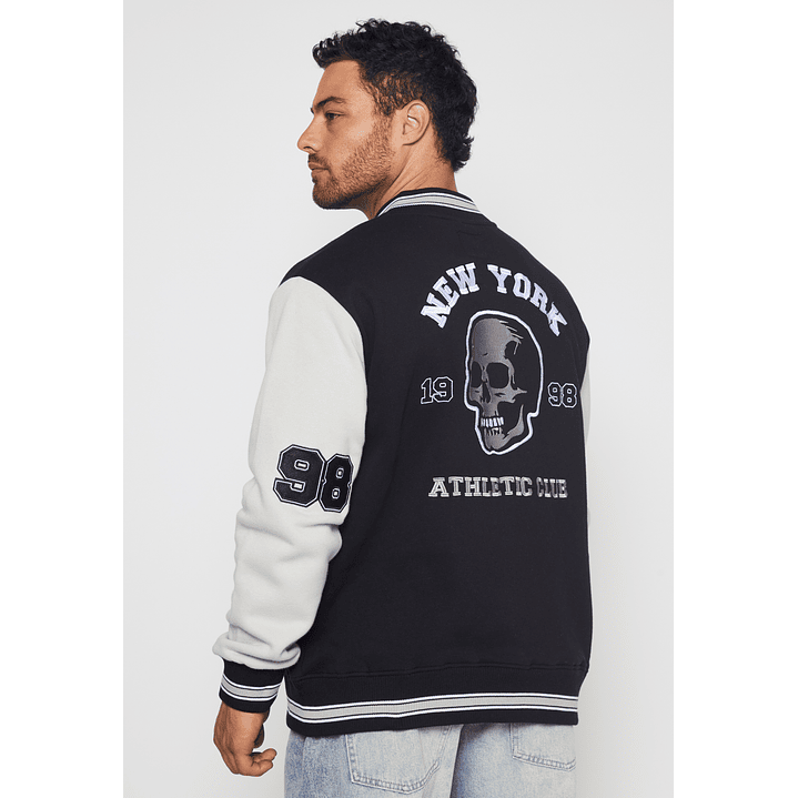 Chaqueta Franela Hombre Negro Familyshop 3