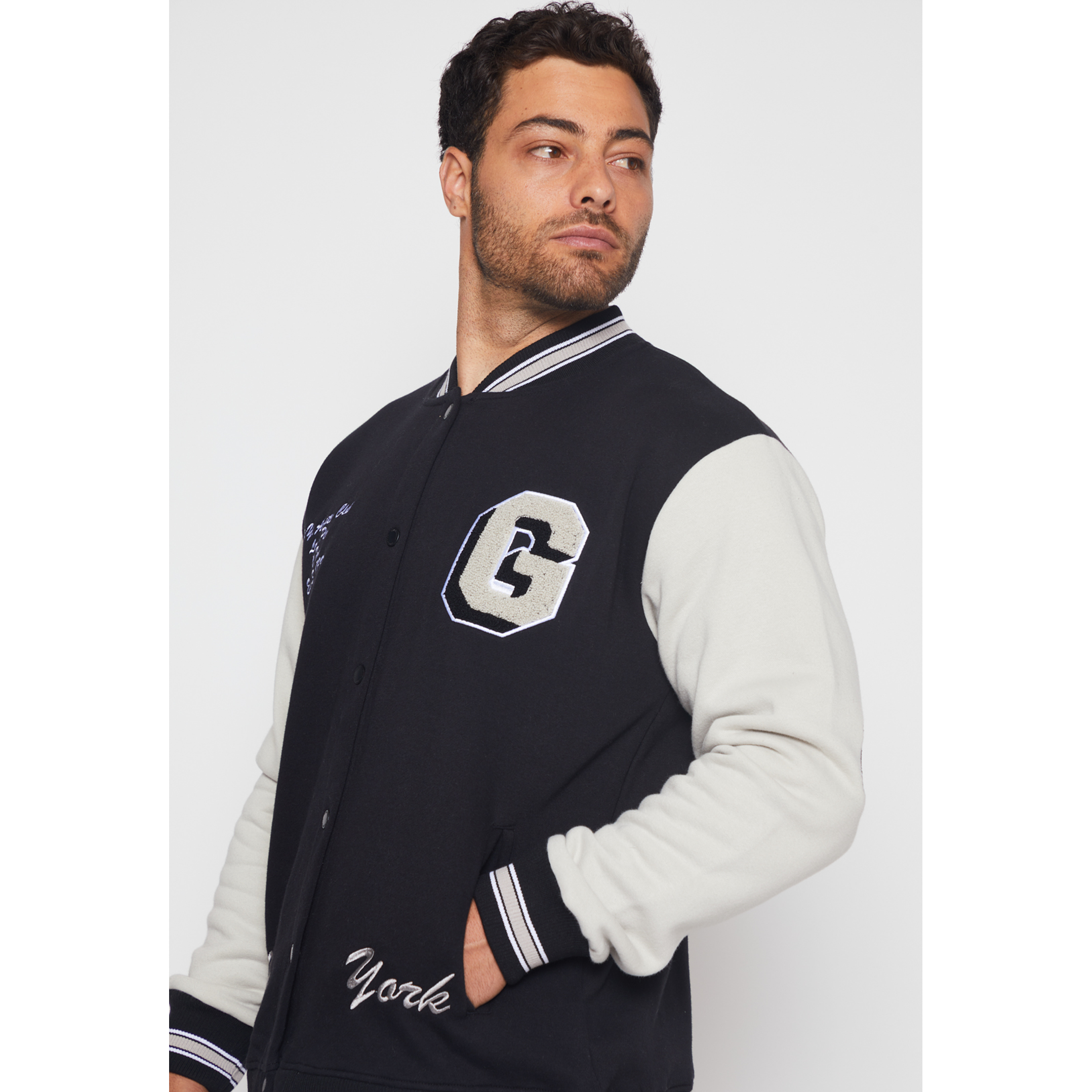 Chaqueta Franela Hombre Negro Familyshop 4