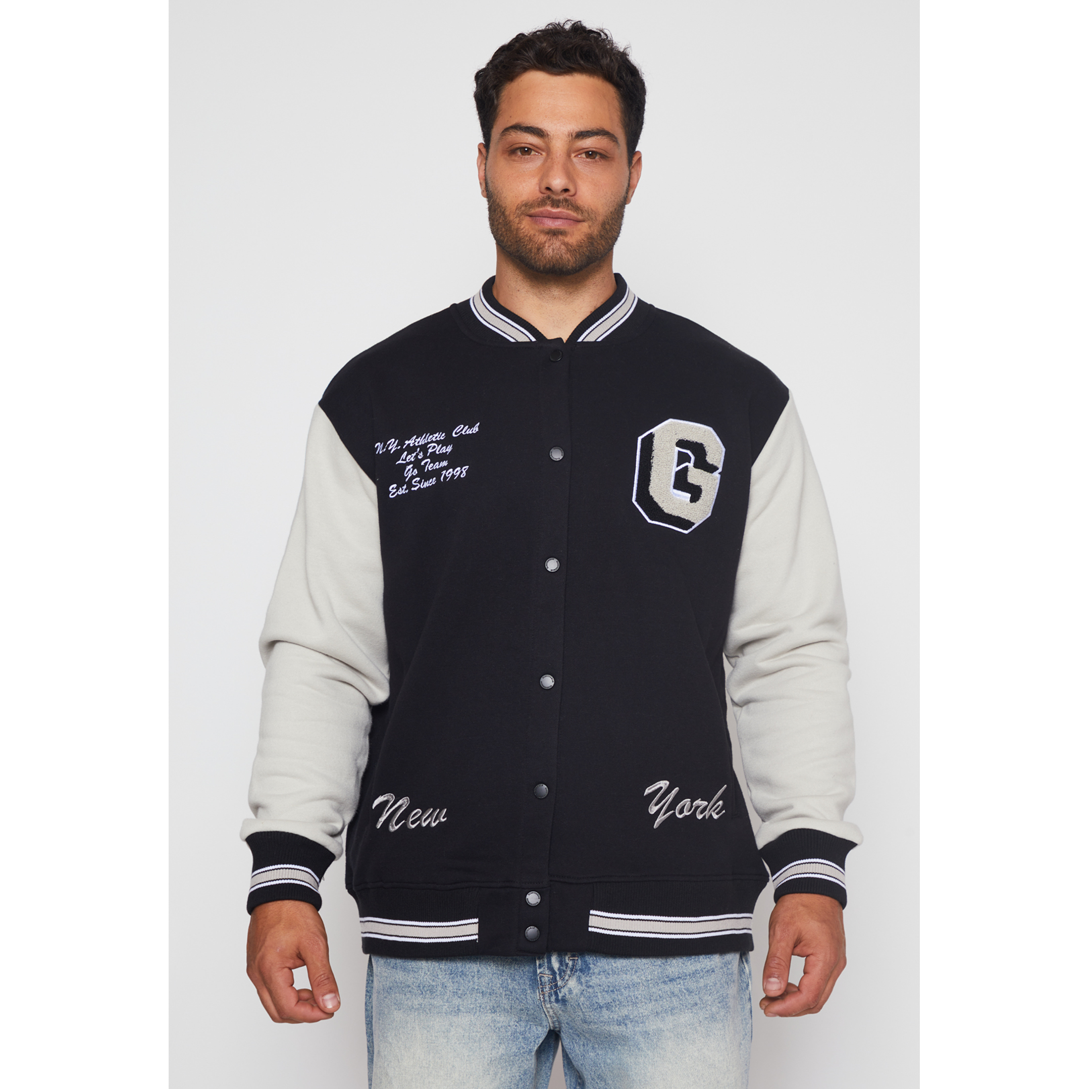 Chaqueta Franela Hombre Negro Familyshop 1