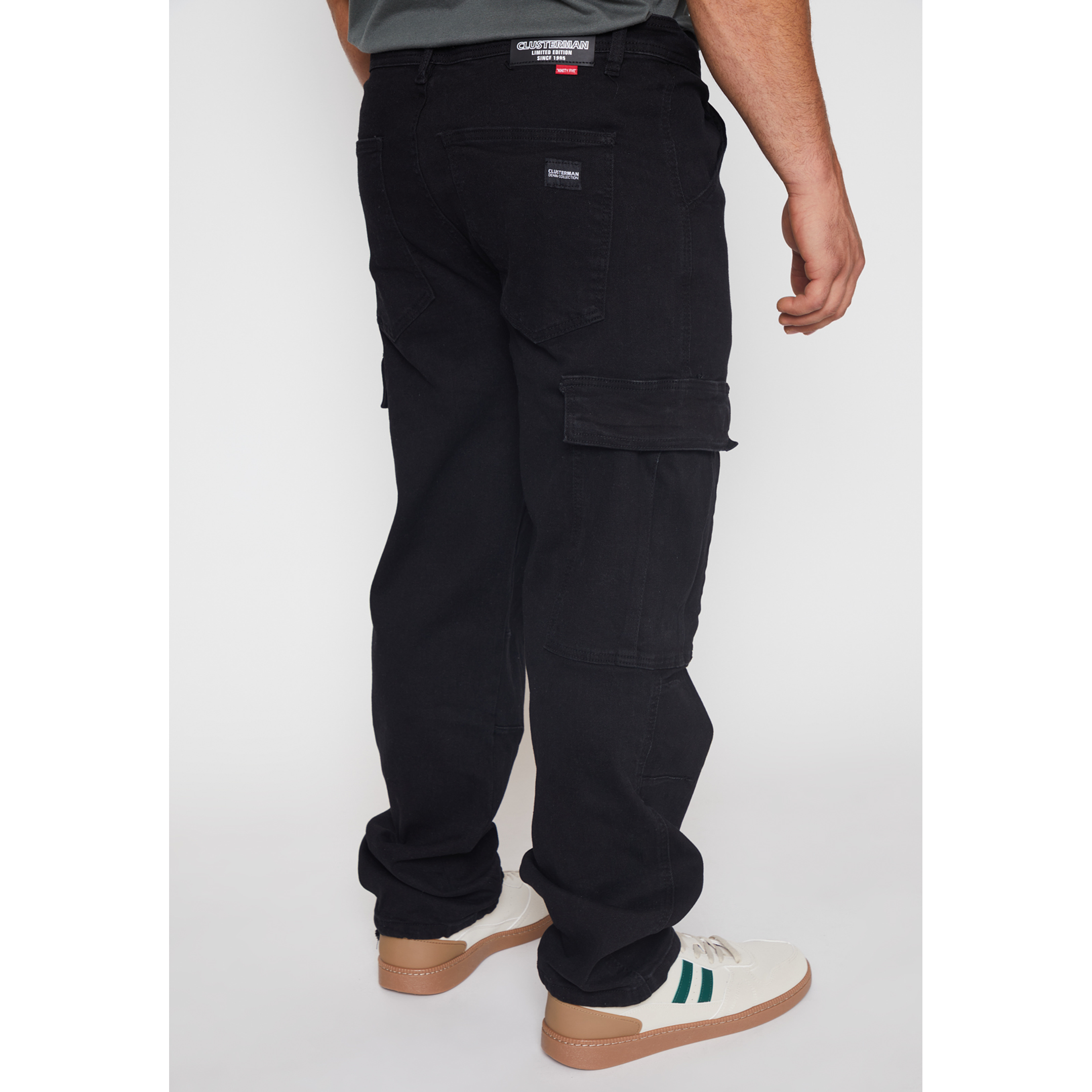 Jeans Cargo Ajustable Hombre Negro Familyshop 3