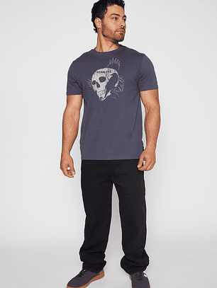 Polera Calavera Fearless Hombre Gris Familyshop