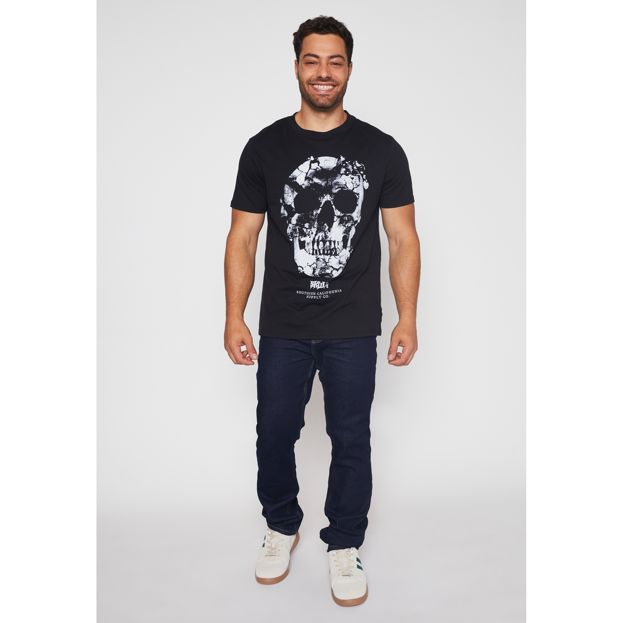 Polera Calavera Hombre Negro Familyshop 2