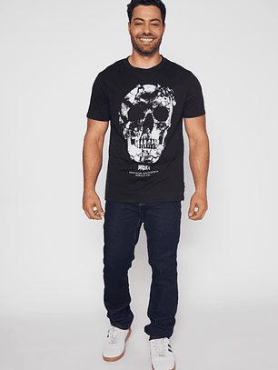 Polera Calavera Hombre Negro Familyshop