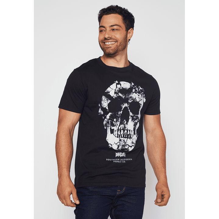 Polera Calavera Hombre Negro Familyshop 1