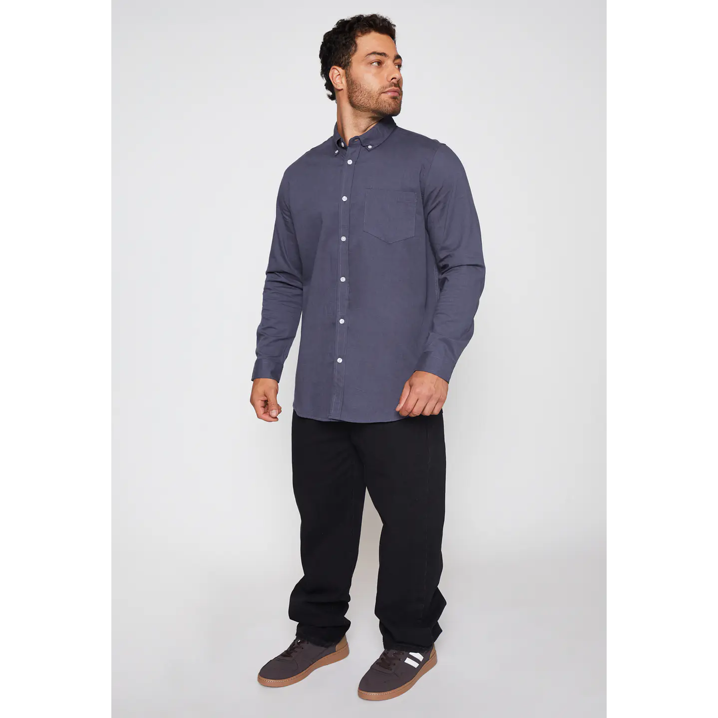 Camisa Pop Classic Hombre Gris Familyshop 2