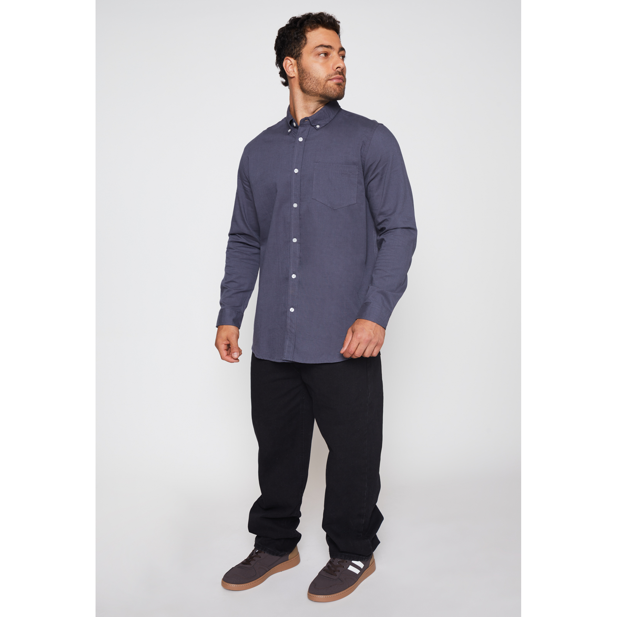 Camisa Pop Classic Hombre Gris Familyshop 2