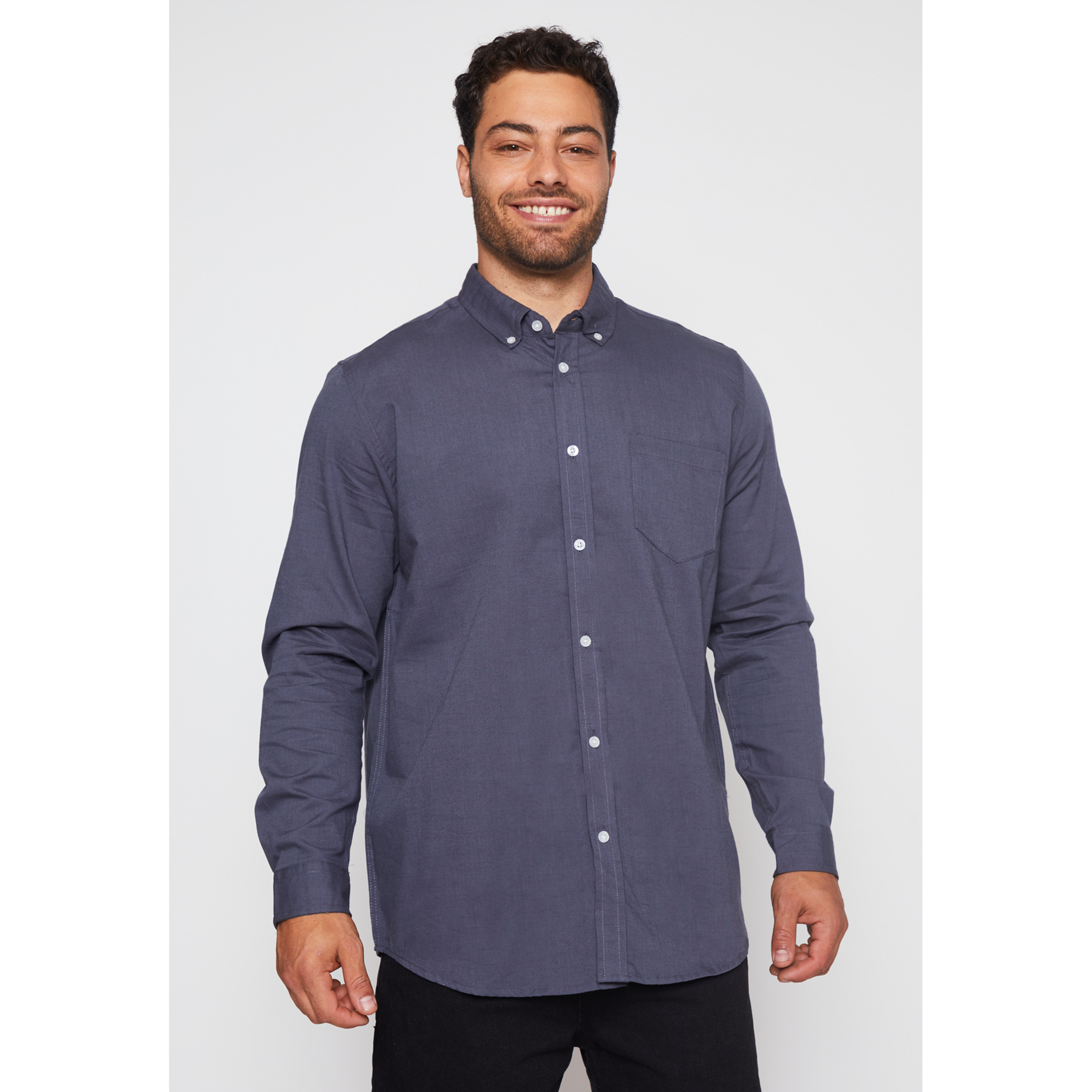 Camisa Pop Classic Hombre Gris Familyshop 1