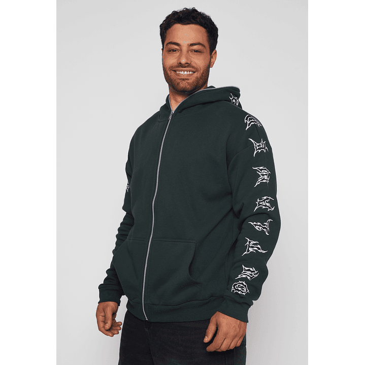 Polerón Letras Hombre Verde Familyshop 1