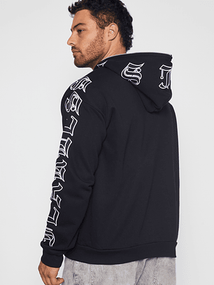 Polerón Con Cierre Hombre Negro Familyshop