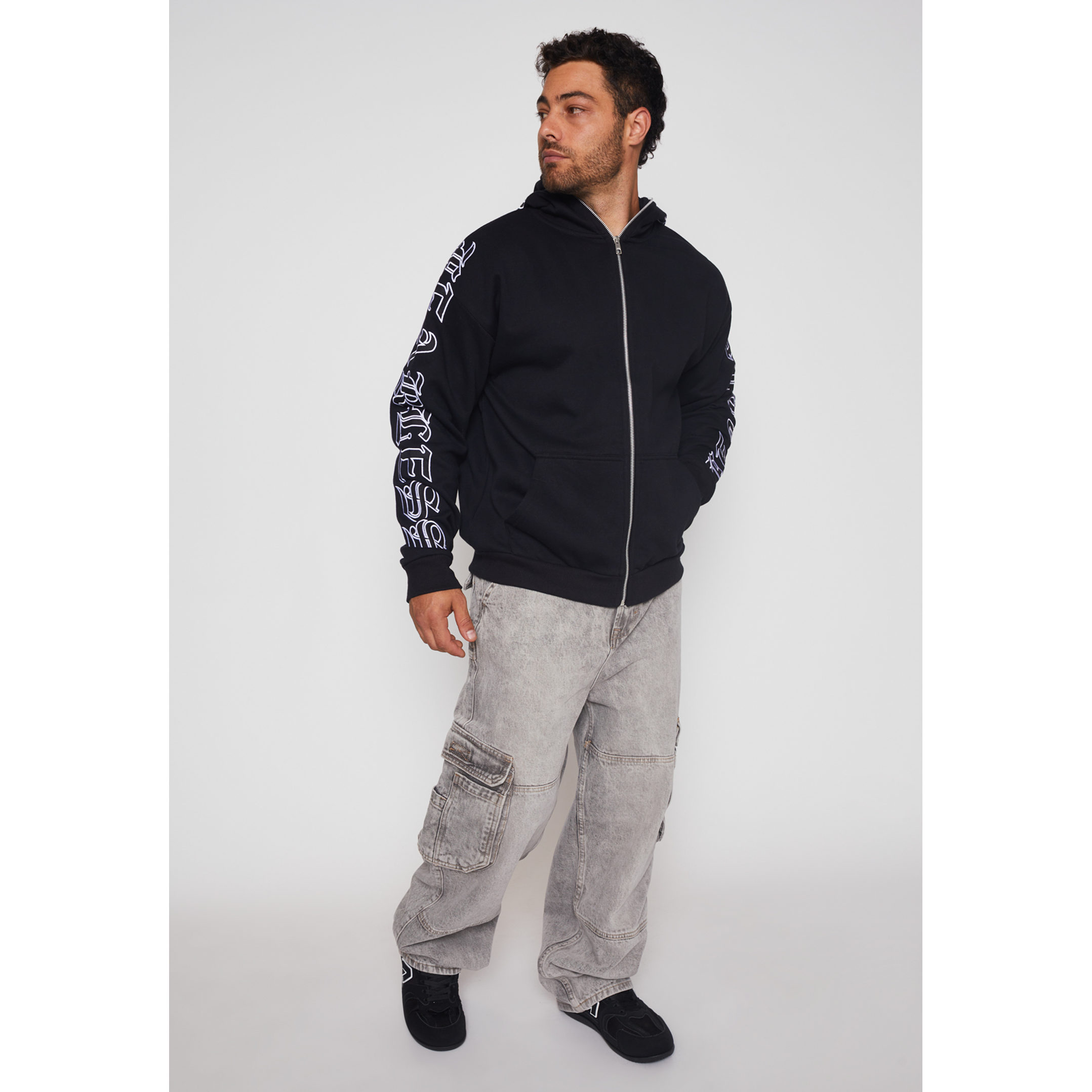 Polerón Cierre Hombre Negro Familyshop 2